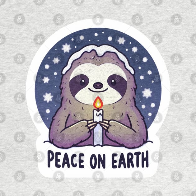 Peace On Earth Sloth by Plushism